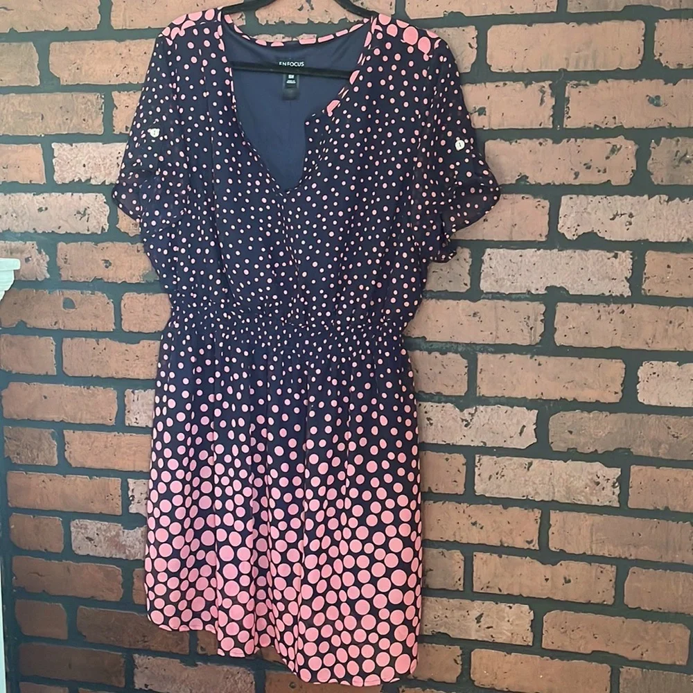 Scarf Nylon over Soft Rayon Dress - Picture 1 of 1